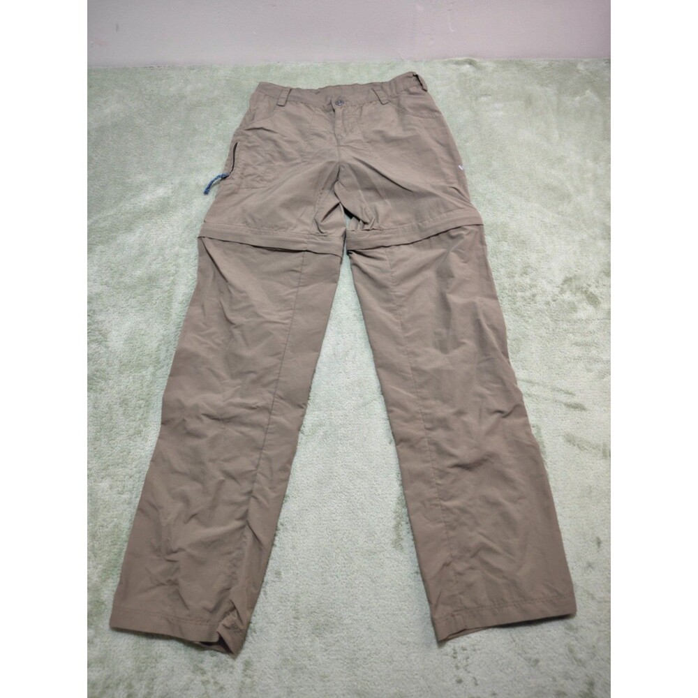 White Sierra Pants Mens Small Tan Khaki Convertible Zip Off Hiking Trail Shorts